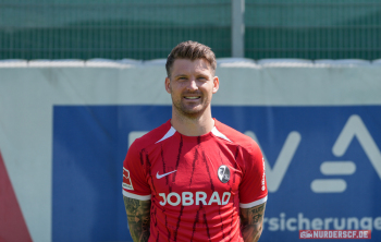 Lukas Kuebler (SC Freiburg, 17), Portrait, PorträtMedia Day in der Saison 2024/2025 beim SC Freiburg